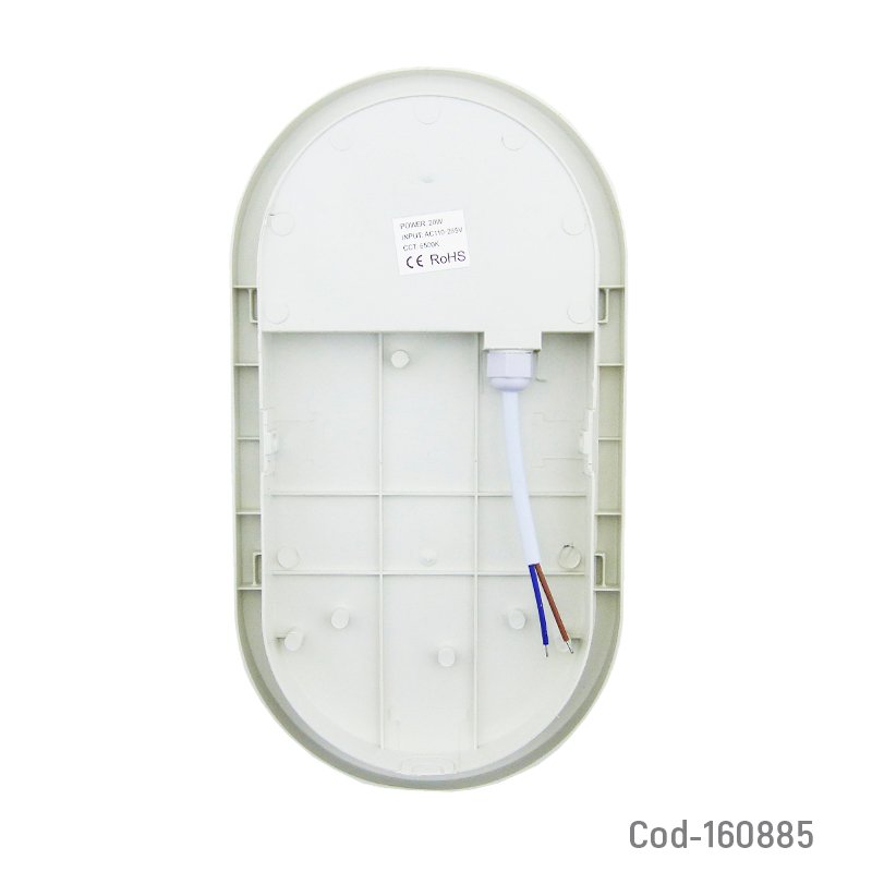 Foco led aplique pared de 20 watt modelo t-58 rectangular con sensor, luz blanca. mayorista — imagen 2
