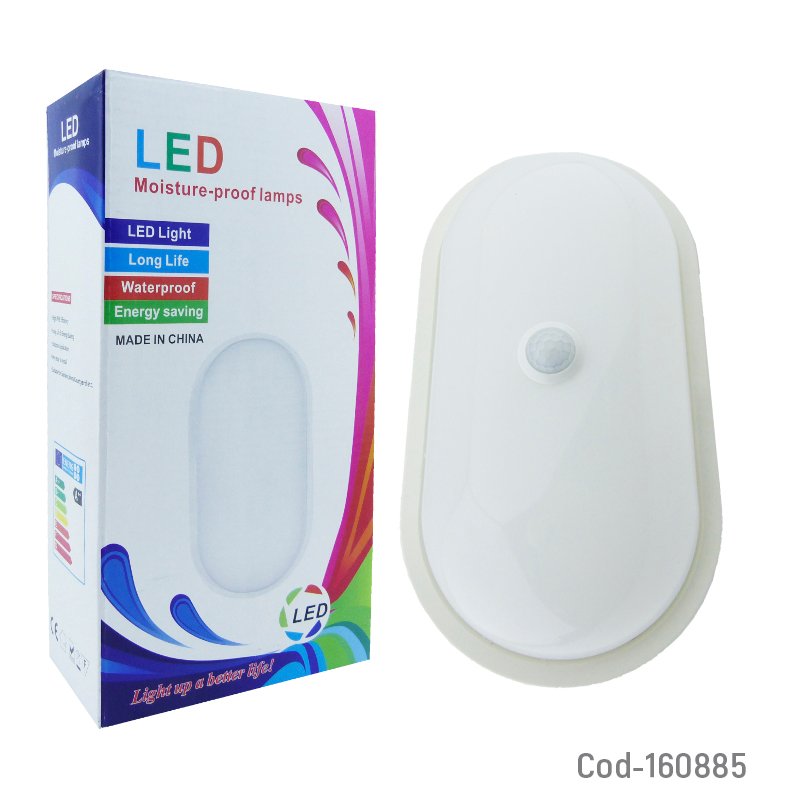 Foco led aplique pared de 20 watt modelo t-58 rectangular con sensor, luz blanca. mayorista — imagen 4