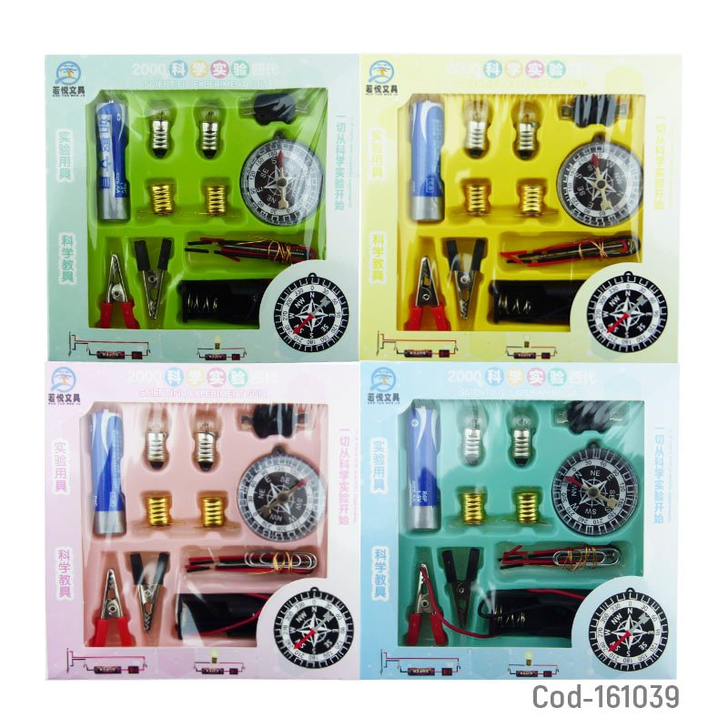 Kit electronico escolar de 16 piezas modelo 2000 variedad de colores. mayorista — imagen 2