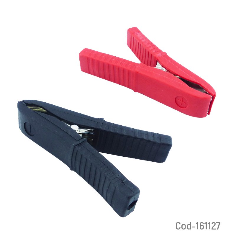 Pinza Para Bateria Con Proteccion De 8 MM Negra Y Roja Por 1 Pieza. 7.8 cm x 4.7 cm x 1.5 cm por mayor en Chile