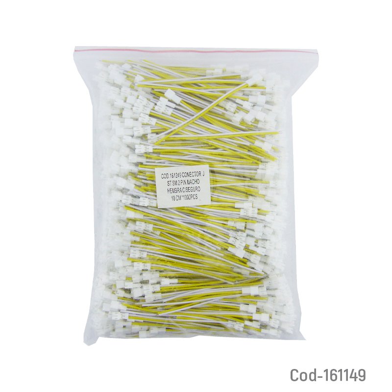 Cable con conector jst con seguro 2 pin, macho a hembra - pack de 50 unidades mayorista — imagen 2