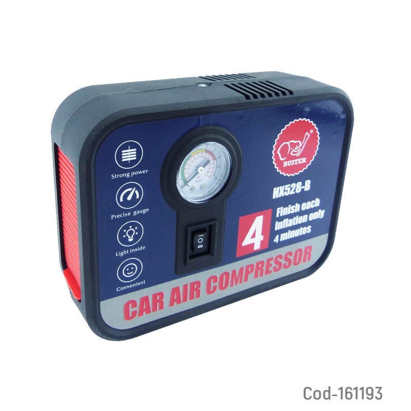 Compresor de aire 12 volt marca buster modelo hx-528 con adaptador. mayorista — imagen 4