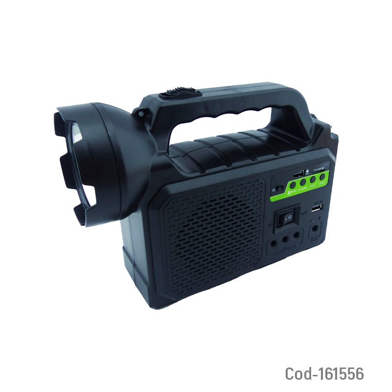 Kit linterna solar portatil marca gd-plus modelo gd-p30 con 3 ampolletas y radio fm. mayorista — imagen 2