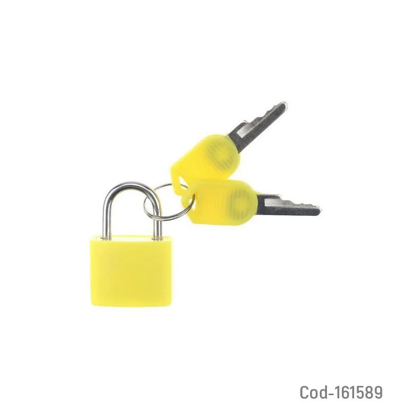 Candado de viaje con llave marca splon modelo lucheto de 23 mm y variedad de colores. mayorista — imagen 3