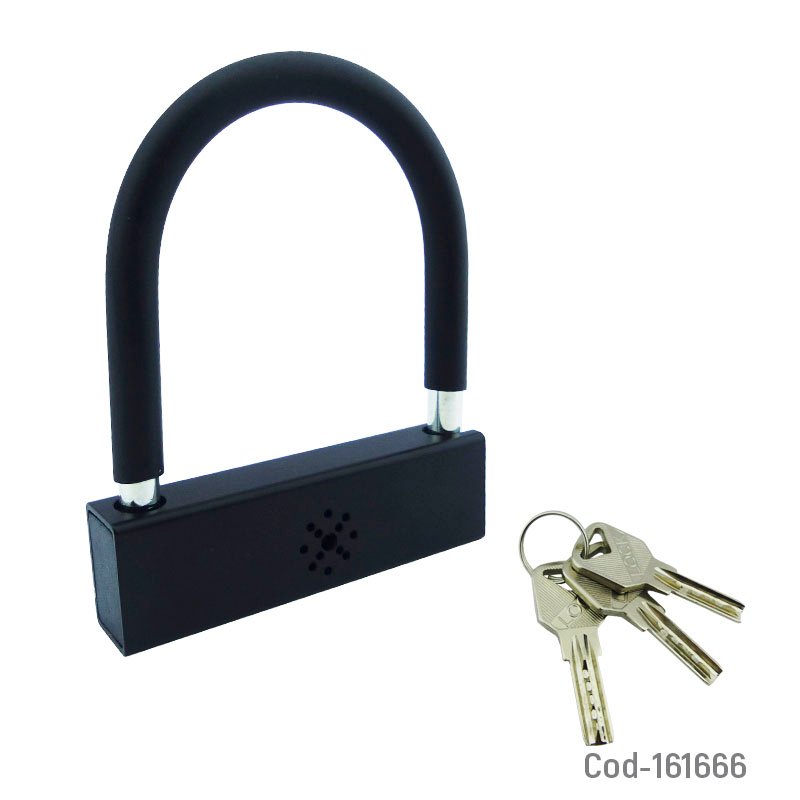 Candado Para Moto Con Alarma Marca U-KNOW 13.6 cm x 16.6 cm x 3 cm por mayor en Chile