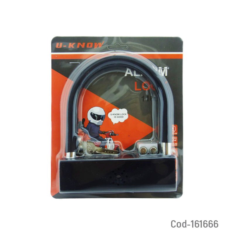 Candado para moto con alarma marca u-know mayorista — imagen 3