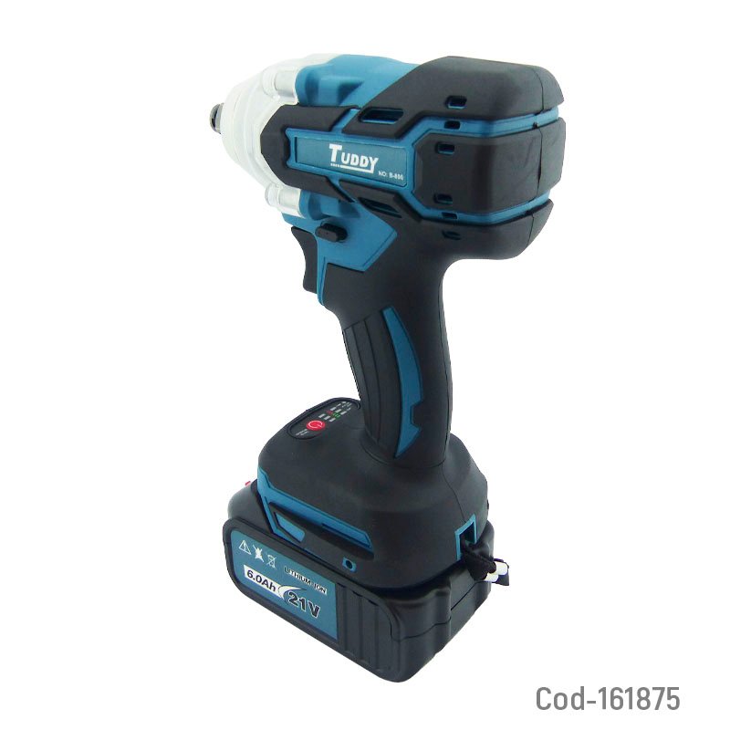 Llave de impacto portatil marca tuddy modelo mk recargable con dos baterias en estuche de pvc mayorista — imagen 2