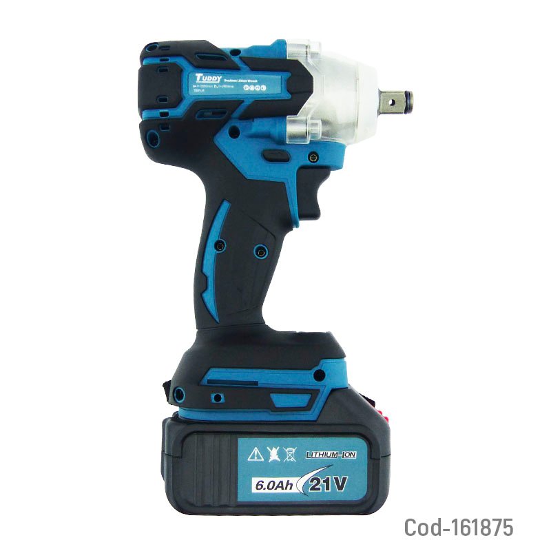 Llave de impacto portatil marca tuddy modelo mk recargable con dos baterias en estuche de pvc mayorista — imagen 3