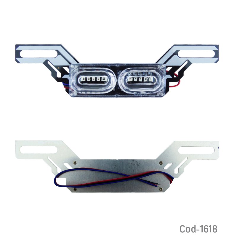 Luz estrobo de 10 led para porta patente de moto 2 efectos. - pack de 10 unidades mayorista — imagen 2