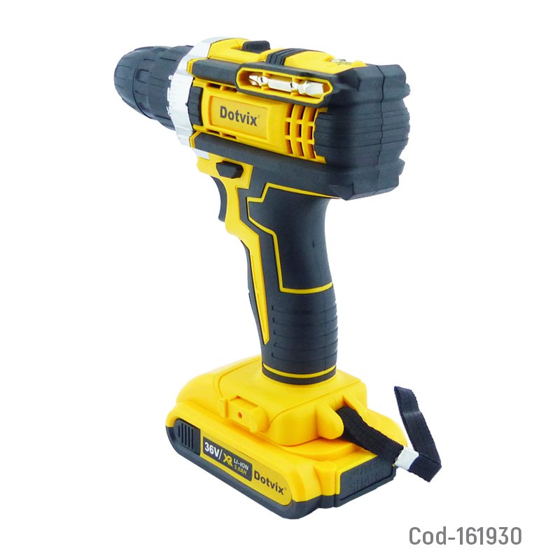 Taladro portatil recargable marca dotvix con 2 baterias y estuche pvc mayorista — imagen 2