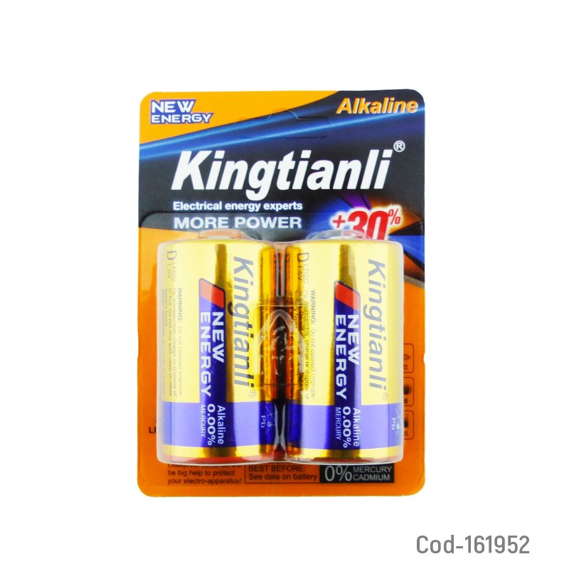 Pila Marca KINGTIANLI Tipo D Alkaline 2 PZA por mayor en Chile
