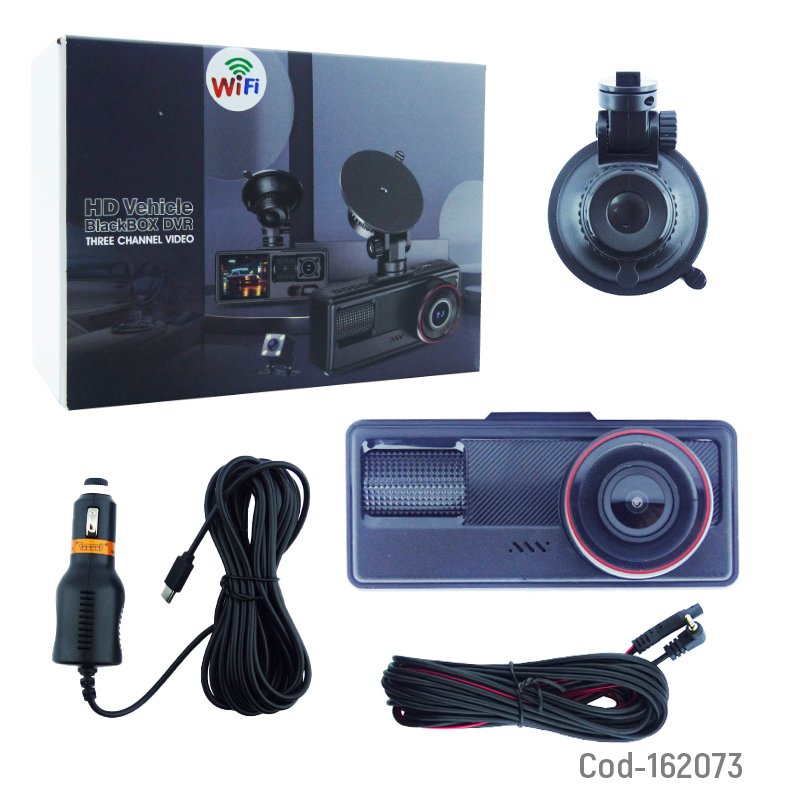Camara DVR Triple Wifi Con Pantalla De 2.0” Modelo A15 Incluye Camara De Retroceso 9.6 cm x 4.5 cm x 3.8 cm por mayor en Chile