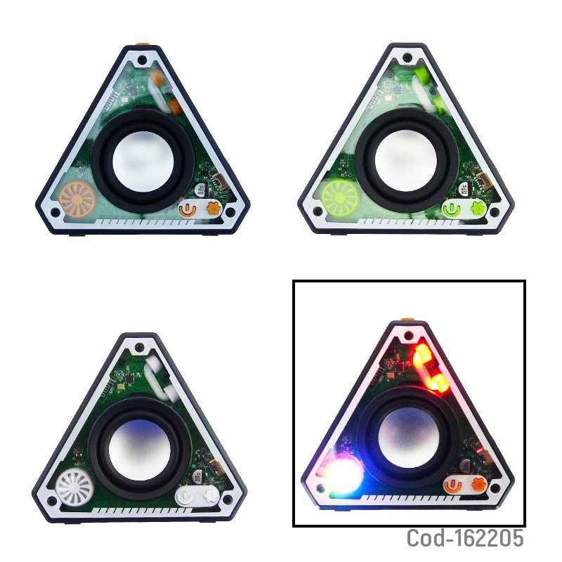 Parlante recargable modelo triangulo bluetooth variedad de colores. mayorista — imagen 3