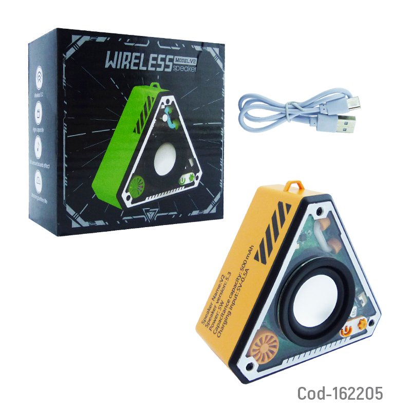 Parlante recargable modelo triangulo bluetooth variedad de colores. mayorista — imagen 4