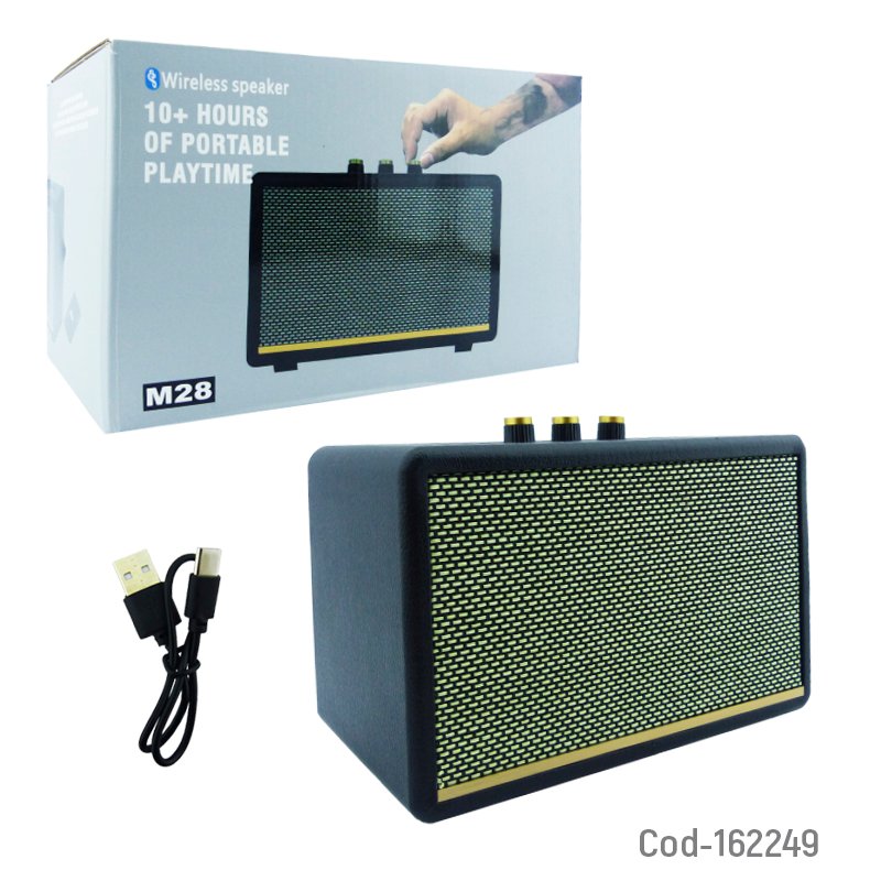 Parlante recargable modelo m28 con conexion usb, tf y aux. en dos colores mayorista — imagen 4