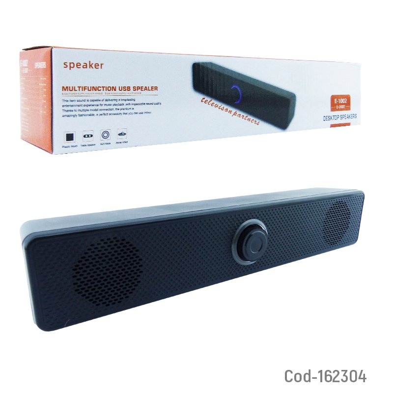Parlante para pc modelo e-1002 con luz y conexion usb mayorista — imagen 4