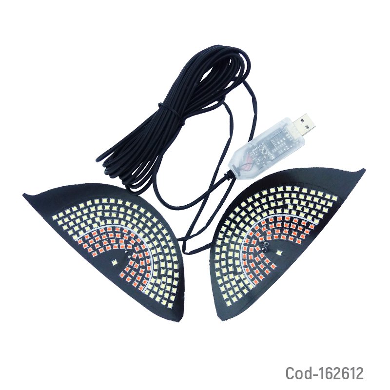 Ojos led para auto con luz rgb y efectos, conexion usb mayorista — imagen 3
