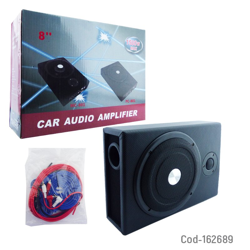 Subwoofer Amplificado Para Auto Modelo PC-801 De 1500 Watt Y Tamaño 8 Pulgadas por mayor en Chile