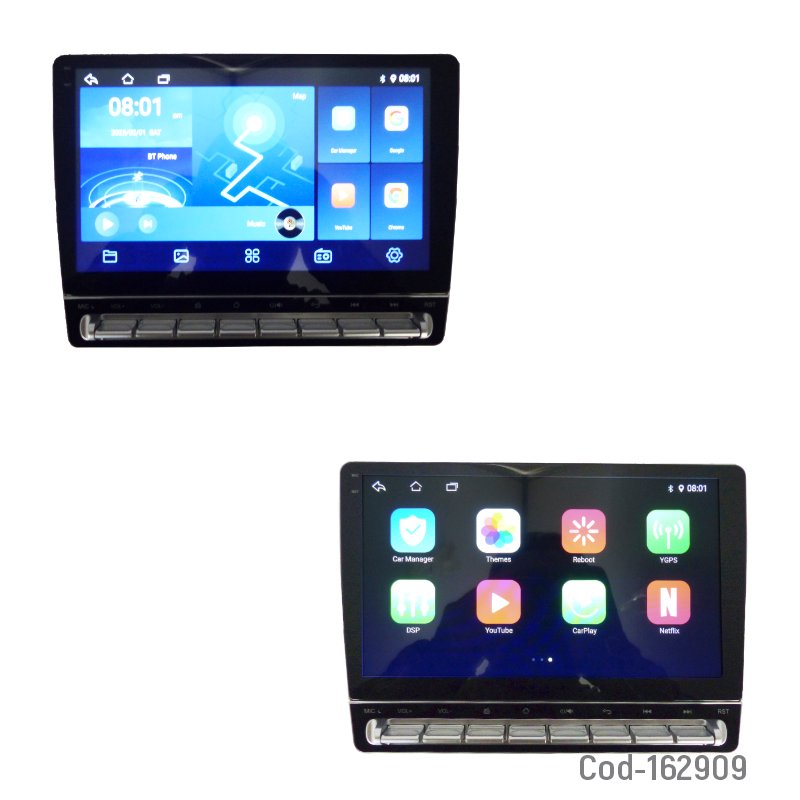 Radio para auto con pantalla de 10.1 pulgadas con carplay y android pantalla touch modelo new con botones mayorista — imagen 3