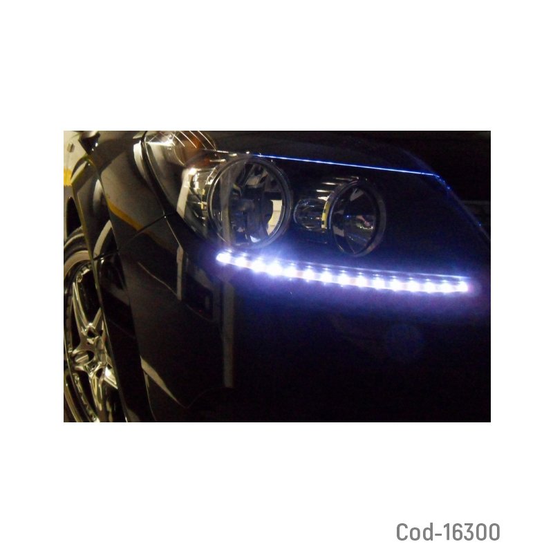 Tira led estrobo de 60cm, luz blanca, waterproof, para auto o moto, set x 1 - pack de 10 unidades mayorista — imagen 2