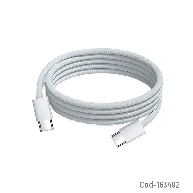 Cable macho doble type-c de 2 mts datos y carga. - pack de 10 unidades mayorista — imagen 2
