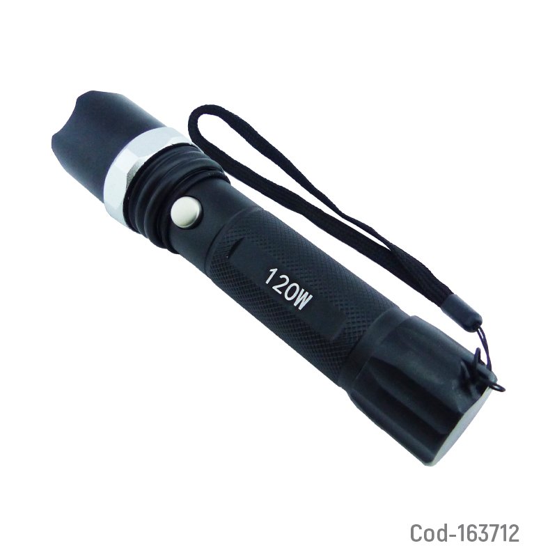Linterna led laser tactica de 120 watt con zoom, pila, baliza recargable mayorista — imagen 2