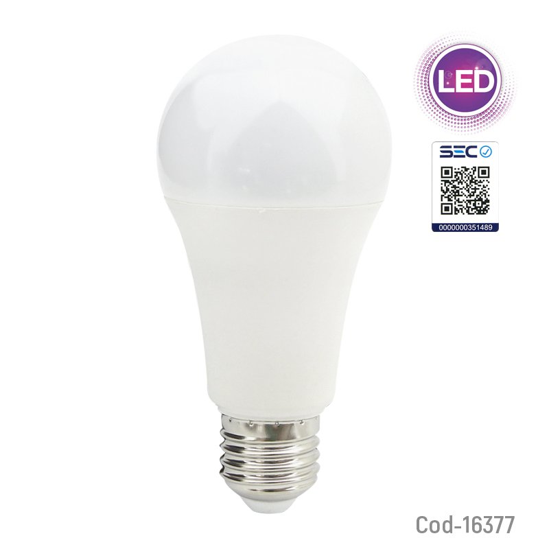 Apolleta led 15 watt luz fria, megabright e-27, a65 . en caja. mayorista — imagen 3
