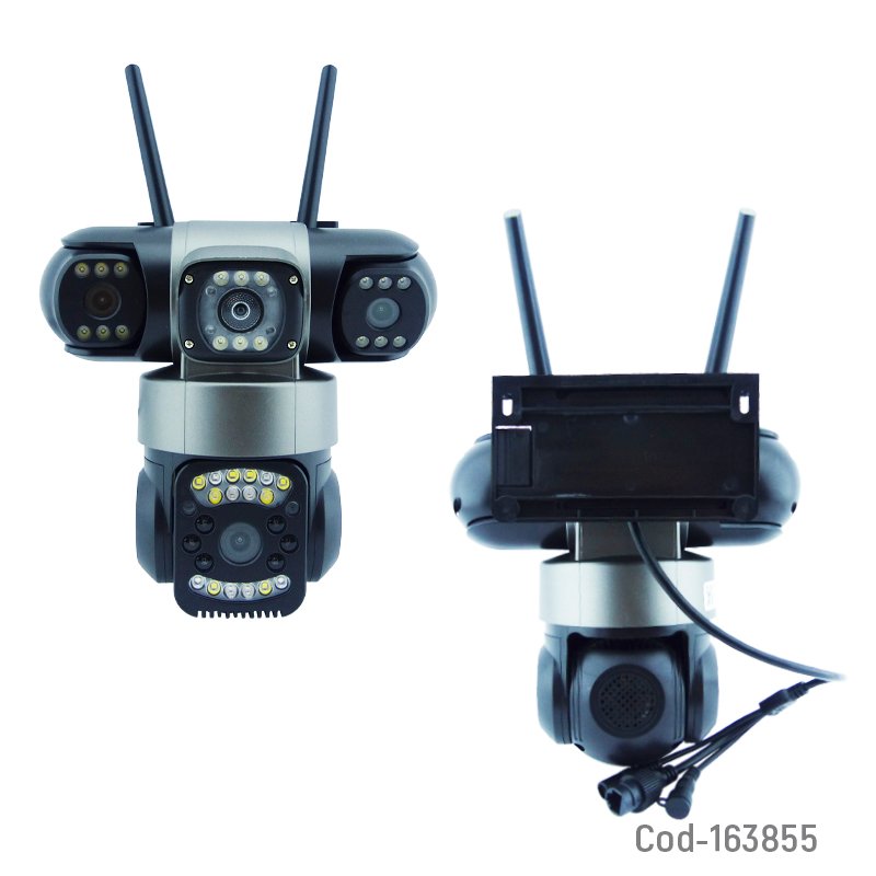 Camara de vigilancia ip wifi de triple camara de resolucion 2 mp compatible con app v380 mayorista — imagen 2