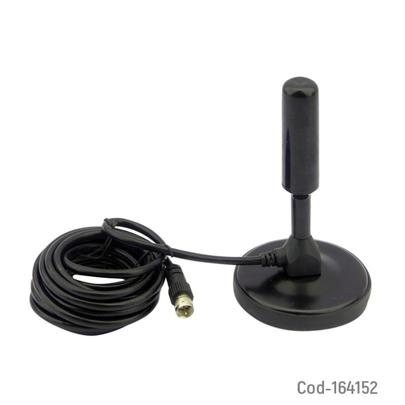 Antena tv digital hd coaxial, marca rst con iman cable 5 metros, en blister mayorista — imagen 2