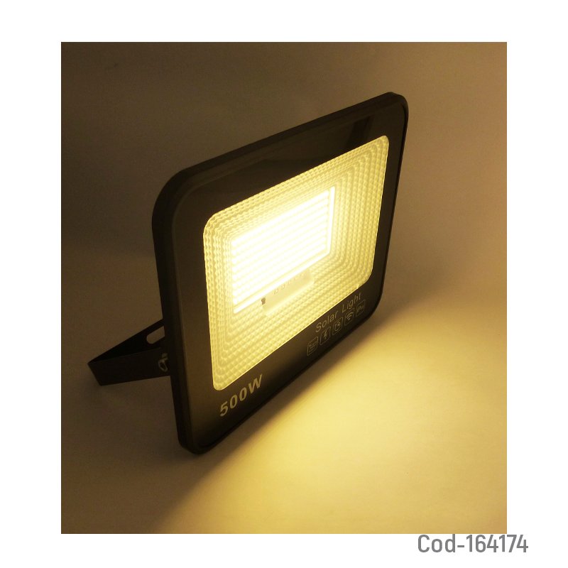 Proyector solar led de 500 watt, 200 led, luz calida, panel solar y control remoto mayorista — imagen 3
