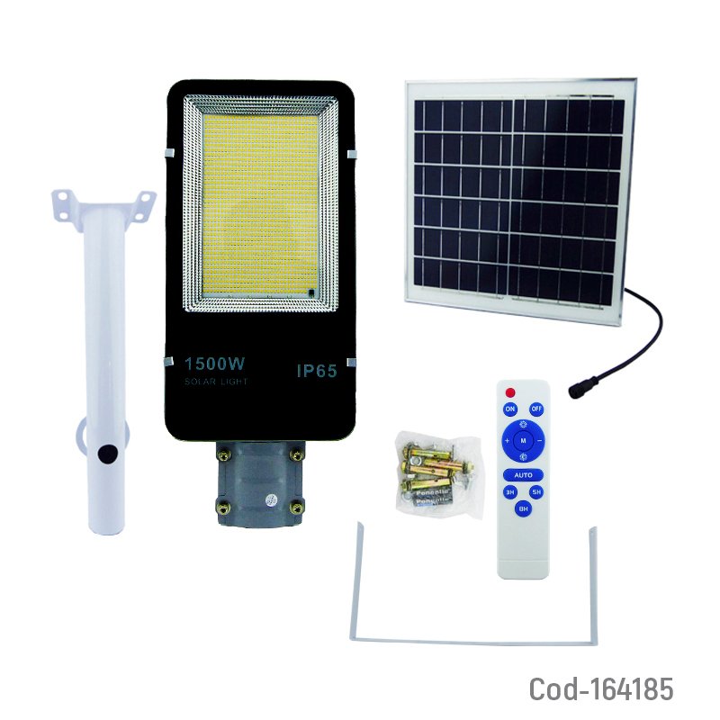 Foco con brazo solar de 1500 watt, luz calida en 1 placa con 1216 led y control remoto mayorista — imagen 4