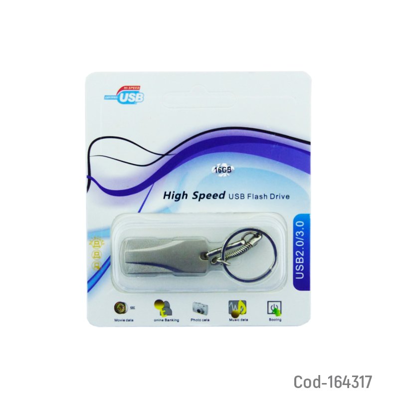 Pendrive de 16 gigas flash drive usb tipo llavero - pack de 10 unidades mayorista — imagen 3