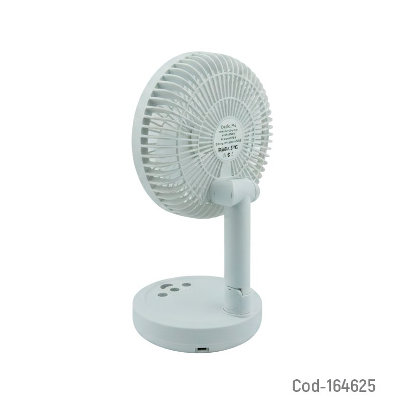 Ventilador de sobre mesa recargable marca jortan modelo qt-y15 con aro led, 3 velocidades y oscilacion mayorista — imagen 2