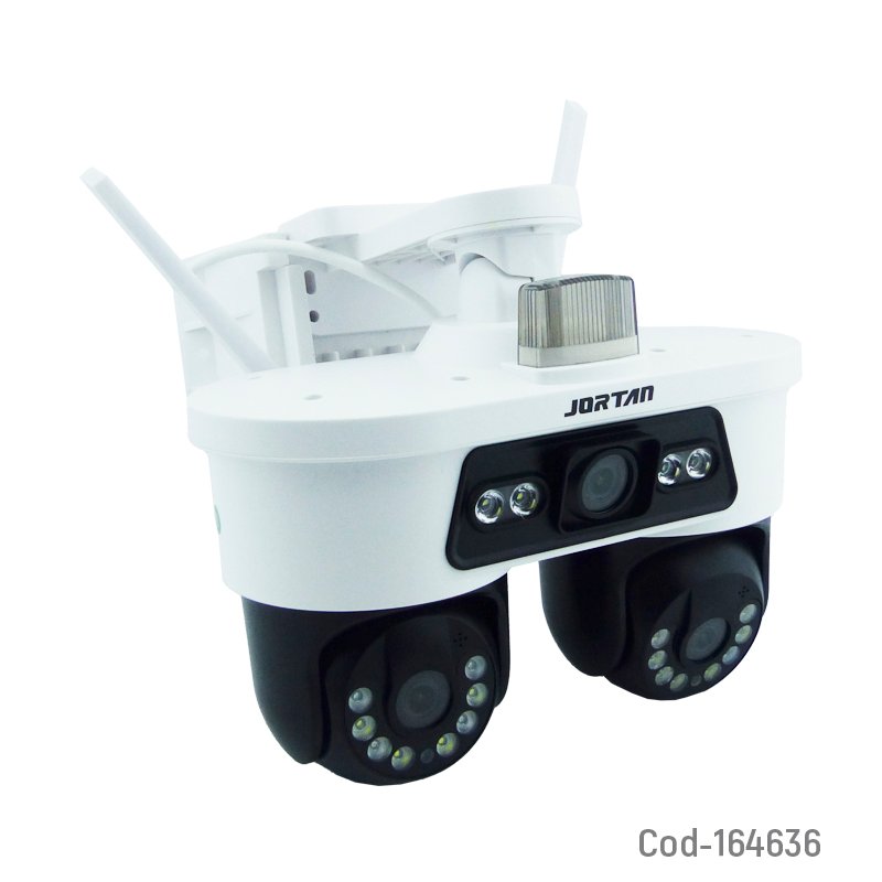 Camara De Vigilancia IP De 3 Camaras Y 20 LED Marca JORTAN, Dual Band 2.4 Y 5 G Compatible Con APP YOOSE. 22.5 cm x 17 cm x 18 cm por mayor en Chile