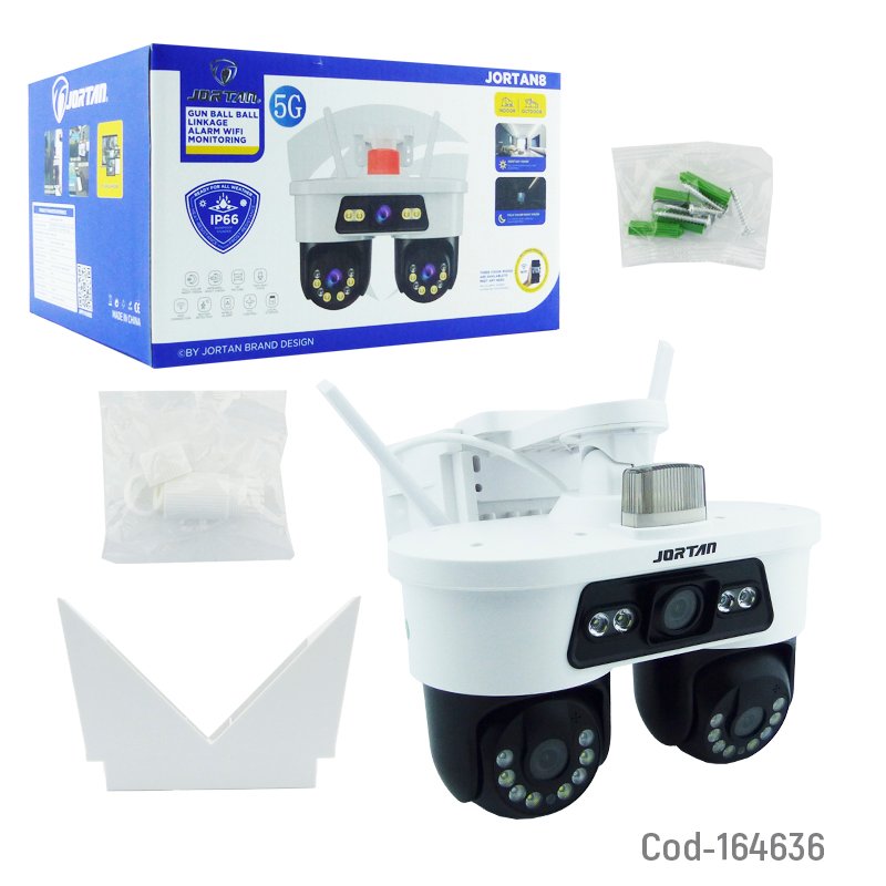 Camara de vigilancia ip de 3 camaras y 20 led marca jortan, dual band 2.4 y 5 g compatible con app yoose. mayorista — imagen 4