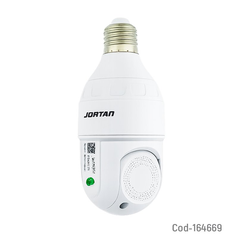 Camara de vigilancia ip wifi tipo ampolleta marca jortan de 8 led y resolucion de 2 mp, compatible con app yoose. mayorista — imagen 2