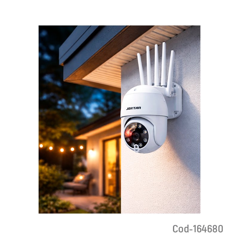 Camara de vigilancia ip wifi para exteriores marca jortan de 8 led y 5 antenas, conexion lan y resolucion de 2 mp. compatible con app ipc 360 home. mayorista — imagen 3