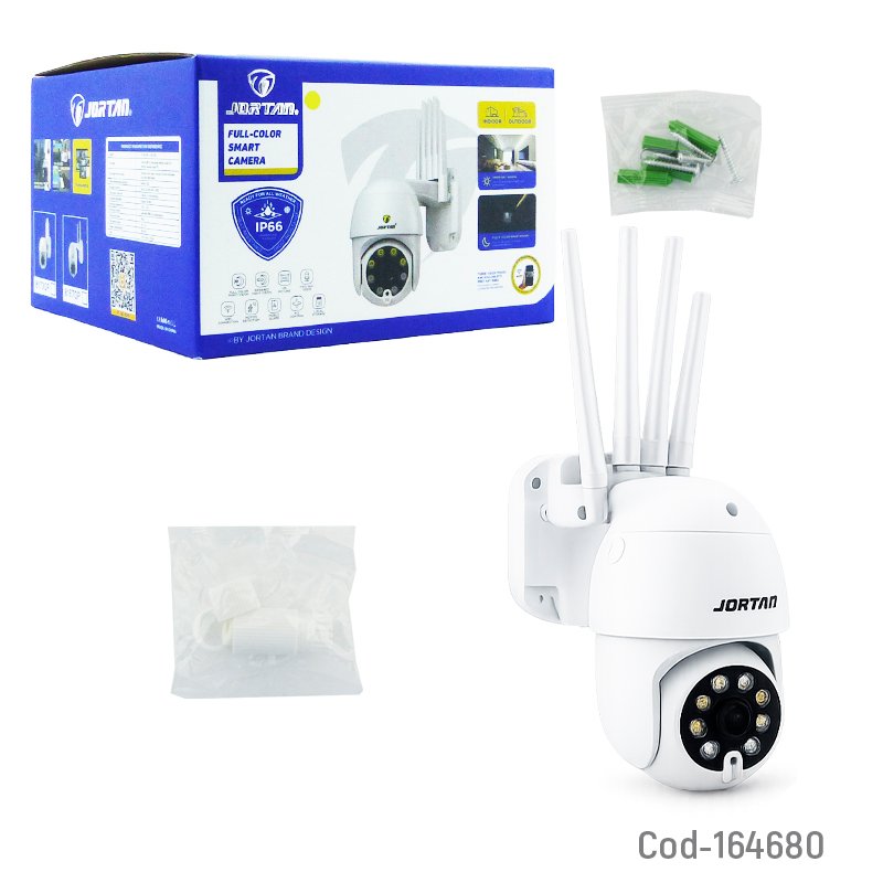 Camara de vigilancia ip wifi para exteriores marca jortan de 8 led y 5 antenas, conexion lan y resolucion de 2 mp. compatible con app ipc 360 home. mayorista — imagen 4