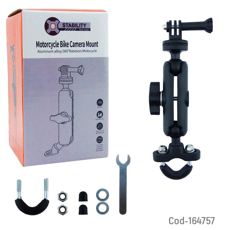 Soporte para camara deportiva o dvr para moto o bicicleta flexible de 360 grados. mayorista — imagen 2