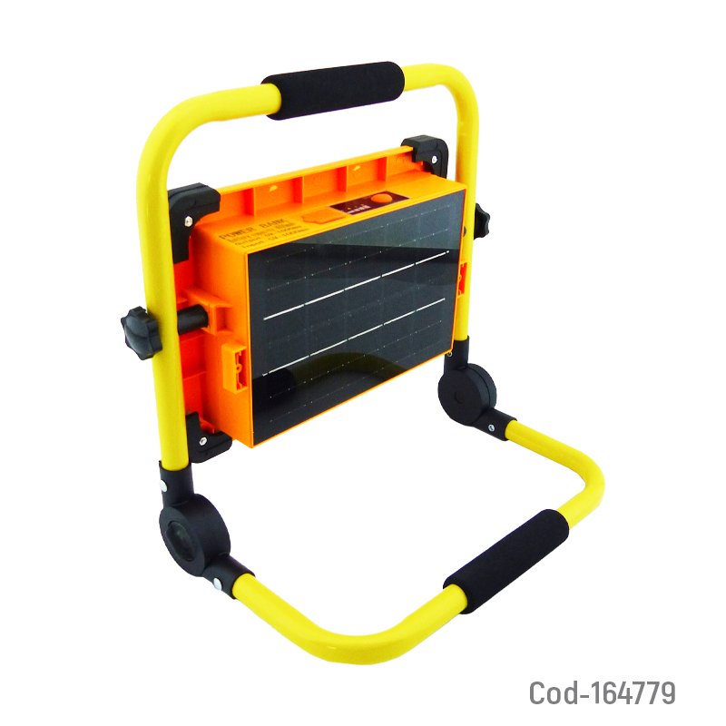 Proyector solar de 120 led portatil recargable con baliza, usb type-c y soporte mayorista — imagen 2