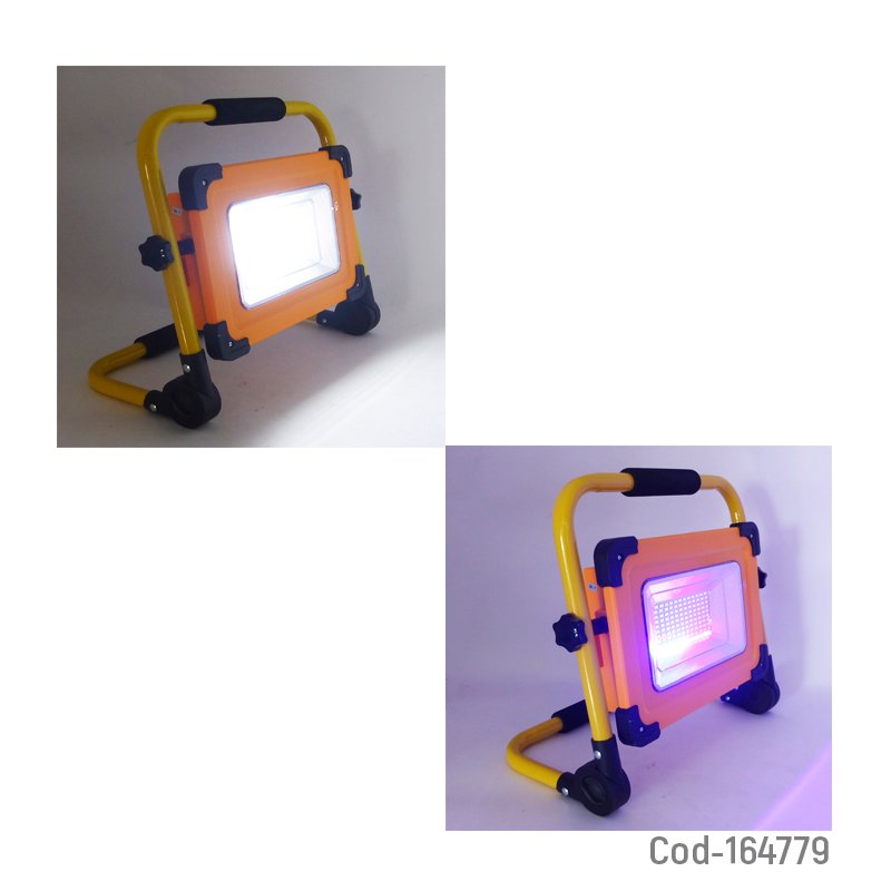 Proyector solar de 120 led portatil recargable con baliza, usb type-c y soporte mayorista — imagen 3