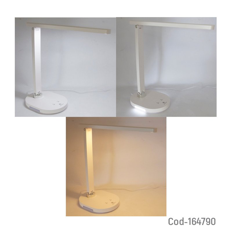 Lampara de escritorio touch de 60 led modelo ms-814 de 3 tonos y recargable mayorista — imagen 3