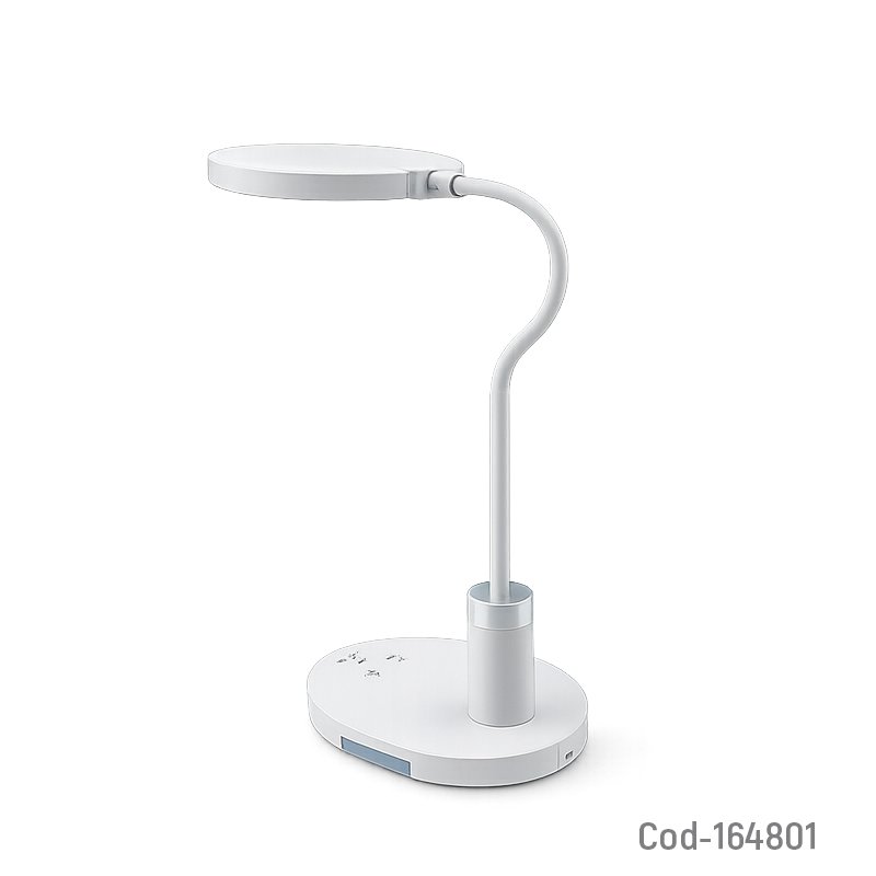 Lampara de escritorio touch de 60 led modelo ms-816 de 3 tonos de luz, recargable y luz nocturna. mayorista — imagen 2