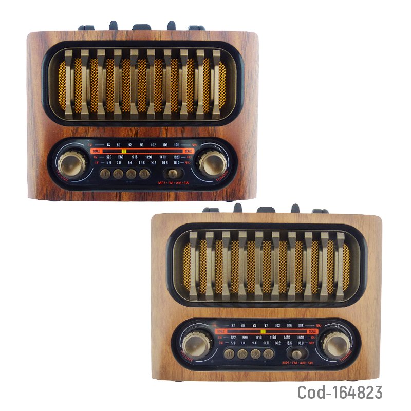 Radio multibanda portable marca meier modelo tipo retro m-1930bt recargable mayorista — imagen 3