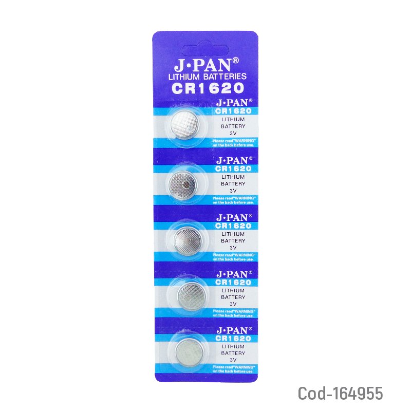Marca J.PAN Modelo CR1620 Set X 5 A 3 Volt Lithium por mayor en Chile