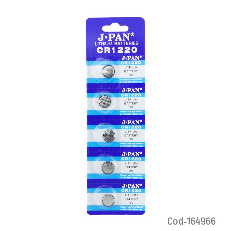 Pila marca j.pan modelo cr1220 set x 5 a 3 volt lithium mayorista — imagen 2