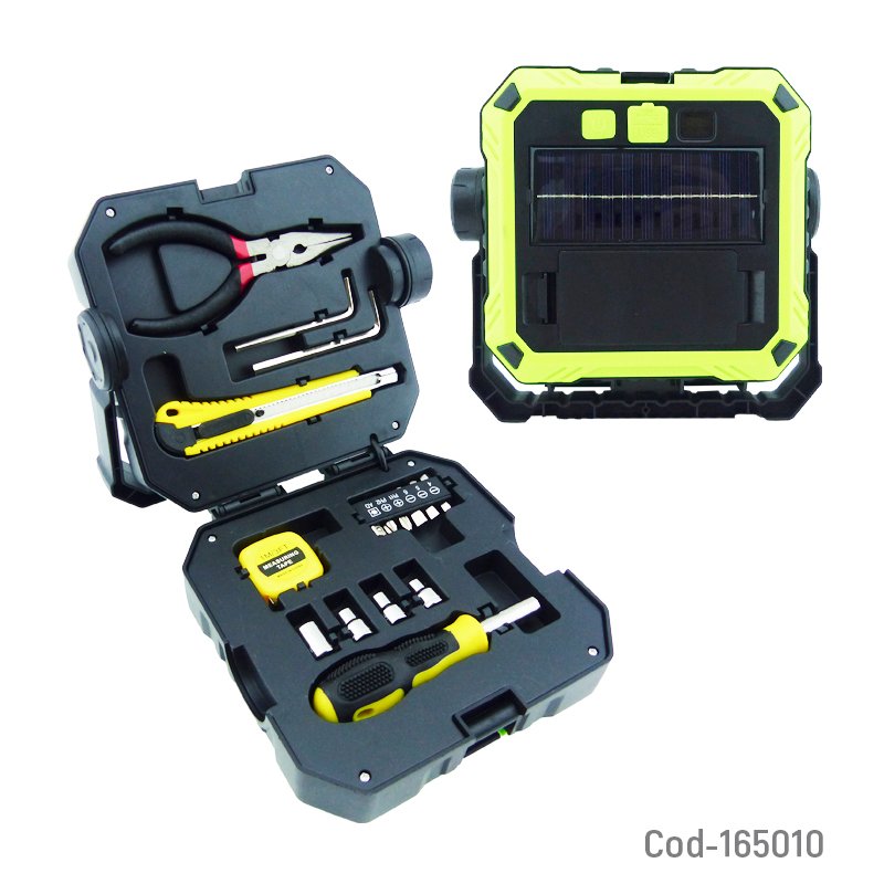 Foco solar led cob modelo hc-778 recargable con herramientas y en 2 colores. mayorista — imagen 2