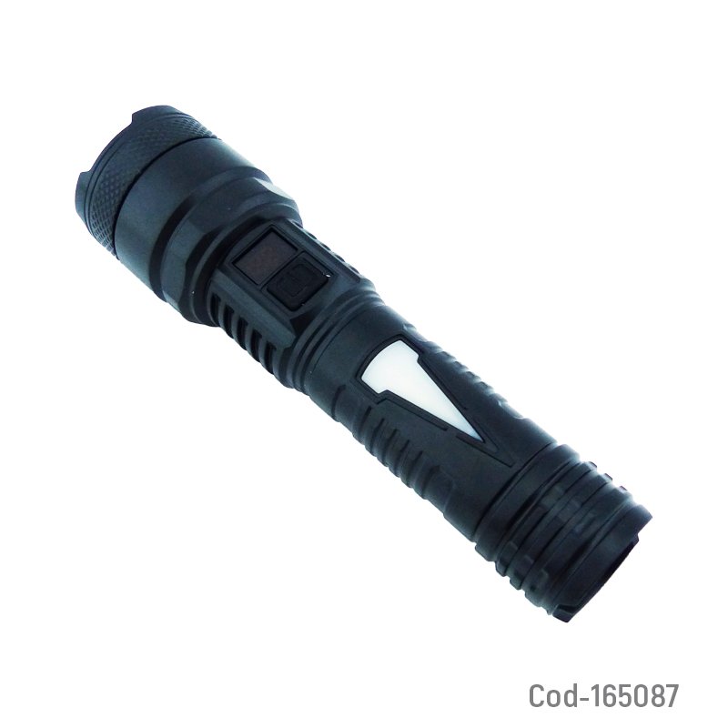 Linterna de 1 led mas led lateral tactica, indicador de carga y recargable. mayorista — imagen 2
