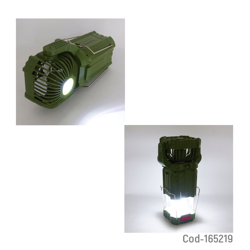 Farol plegable solar led con ventilador modelo hb1979 recargable. mayorista — imagen 3