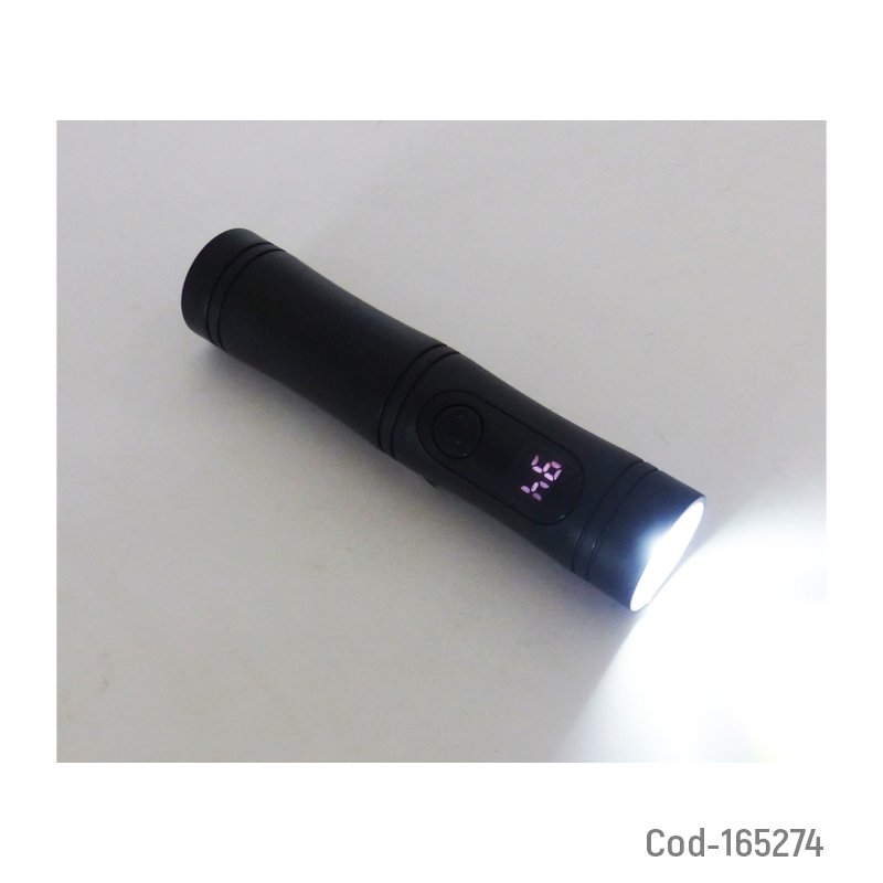 Linterna de 1 led mini modelo as616 de luz blanca, con indicador de carga en 2 colores. mayorista — imagen 3